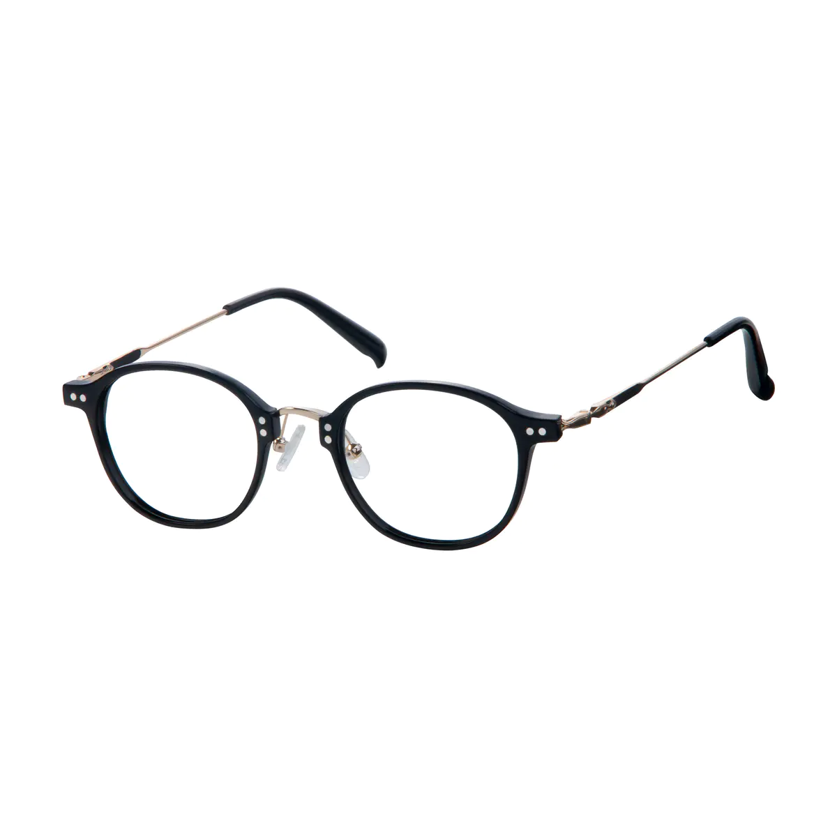 Round Black Eyeglasses