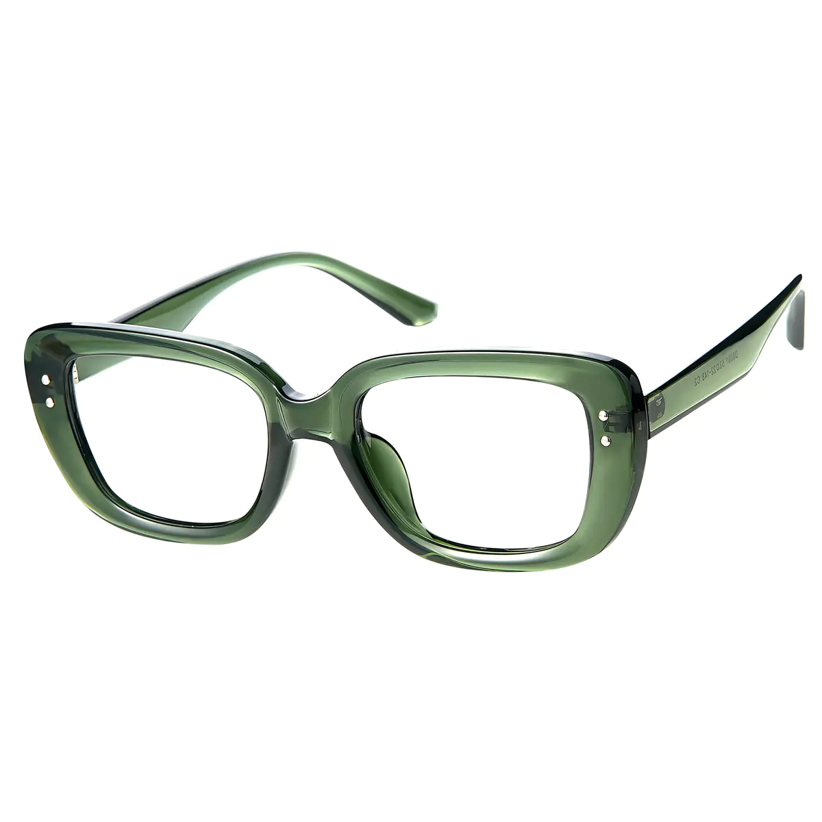 Rectangle Green Eyeglasses