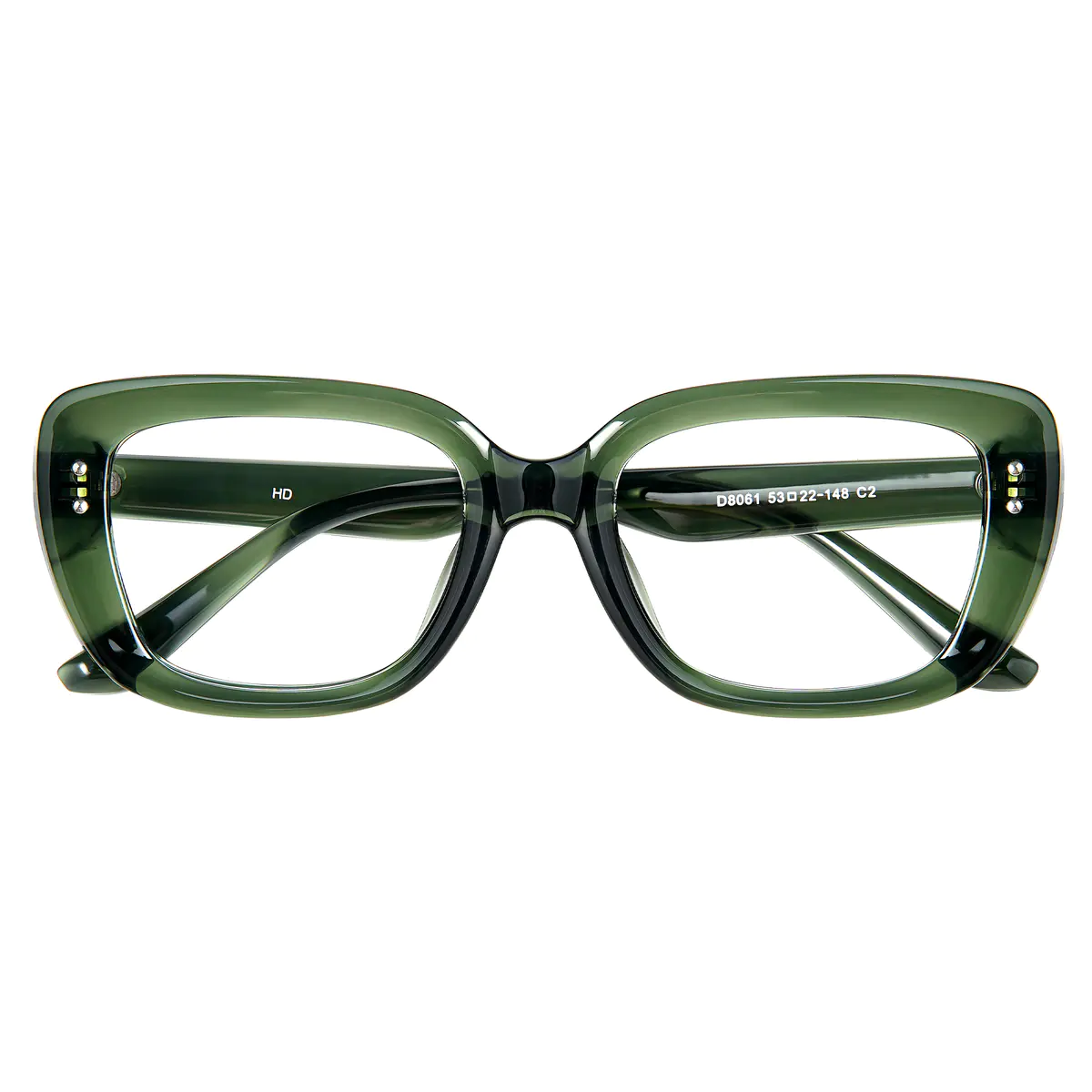 Rectangle Green Eyeglasses
