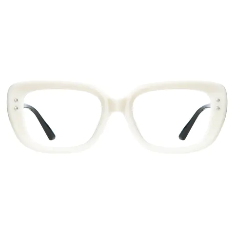 Rectangle White Eyeglasses