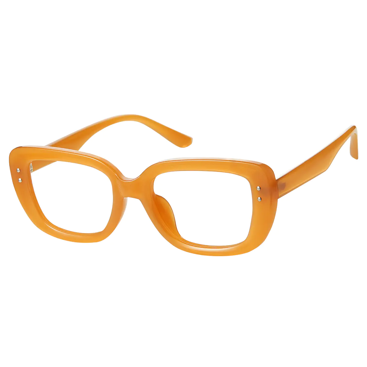 Rectangle Orange Eyeglasses