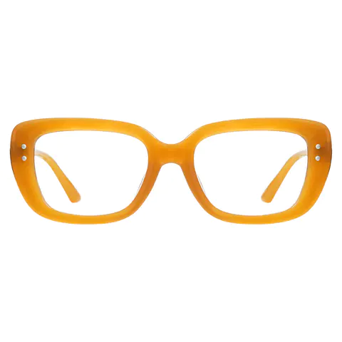 Rectangle Orange Eyeglasses