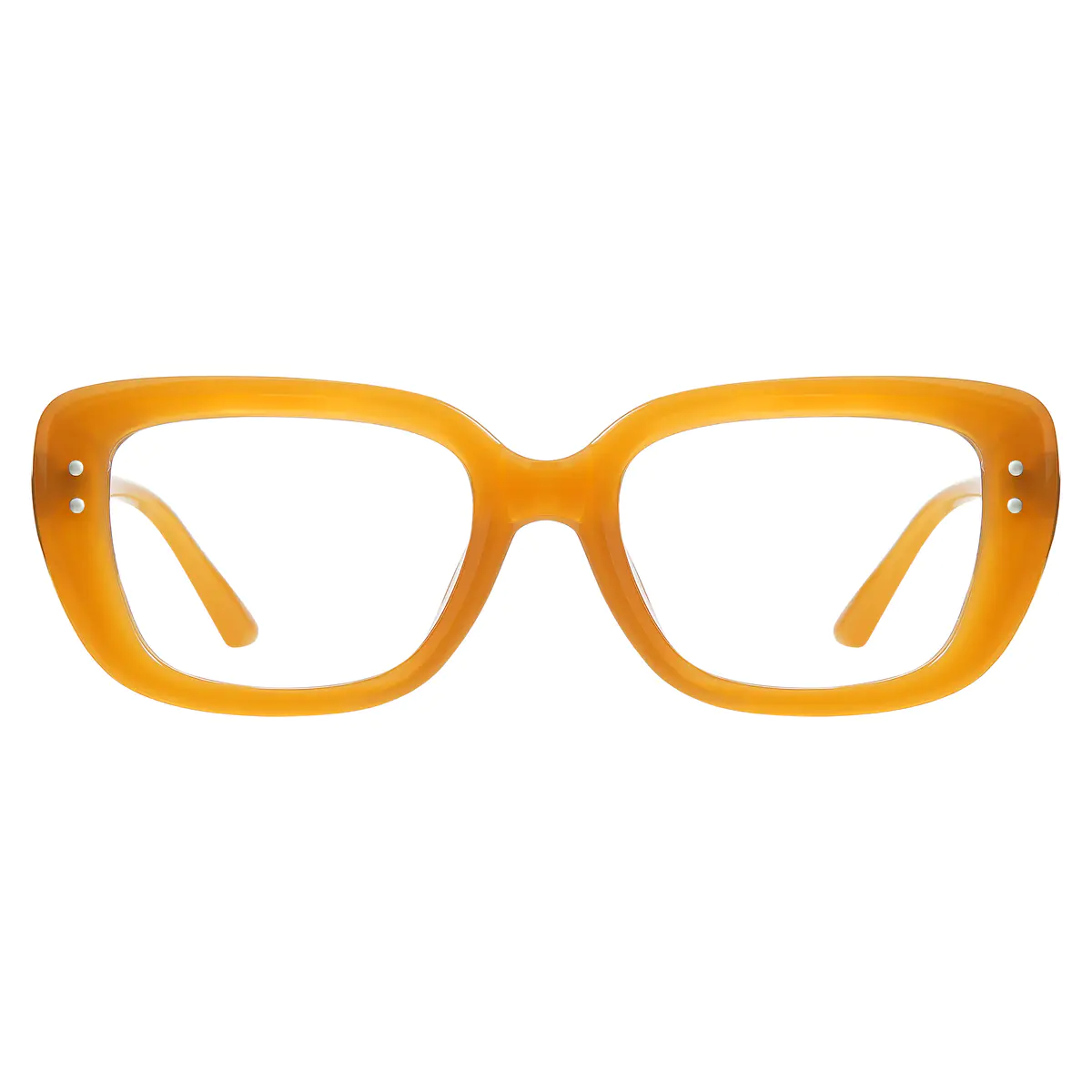 Rectangle Orange Eyeglasses
