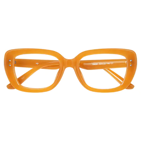 Rectangle Orange Eyeglasses