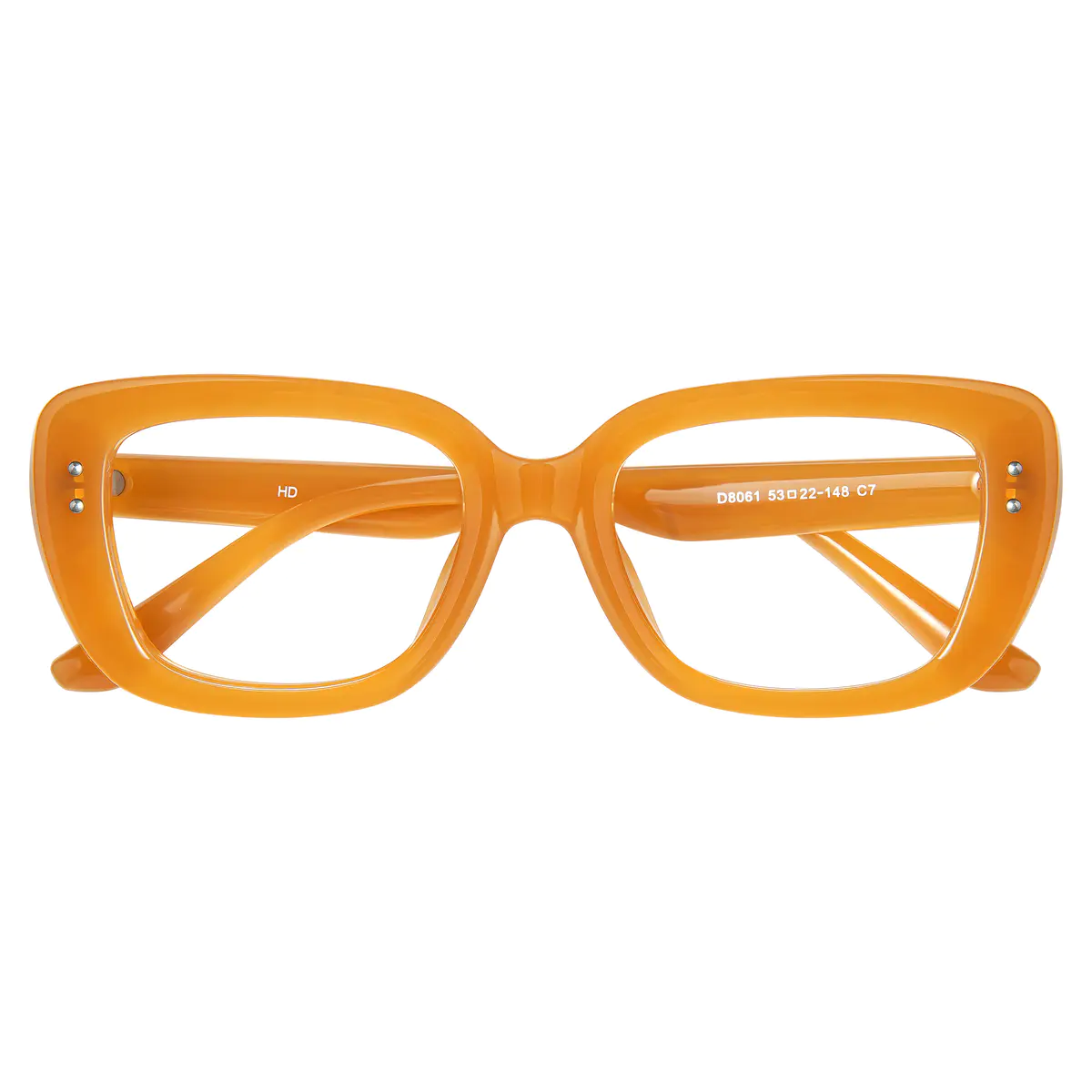 Rectangle Orange Eyeglasses
