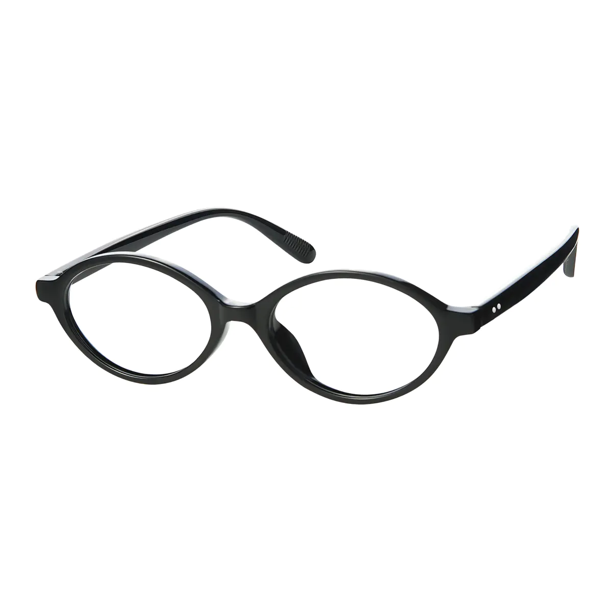 Oval Black Eyeglasses