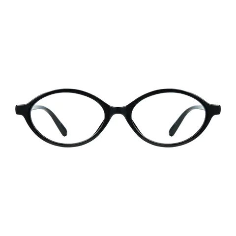 Oval Black Eyeglasses