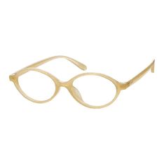 Oval Transparent Yellow Eyeglasses