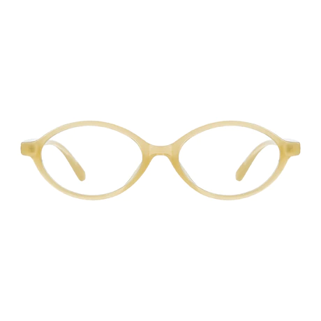 Oval Transparent Yellow Eyeglasses