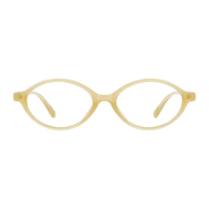 Oval Transparent Yellow Eyeglasses