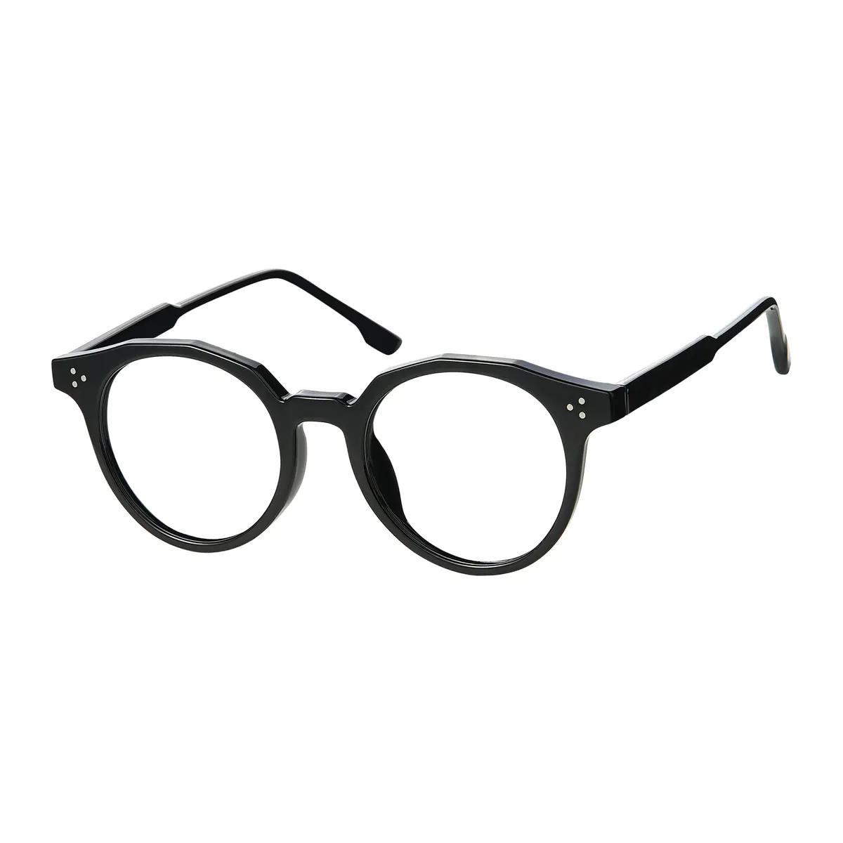 Round Black Eyeglasses