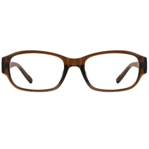 Rectangle Transparent Amber Eyeglasses
