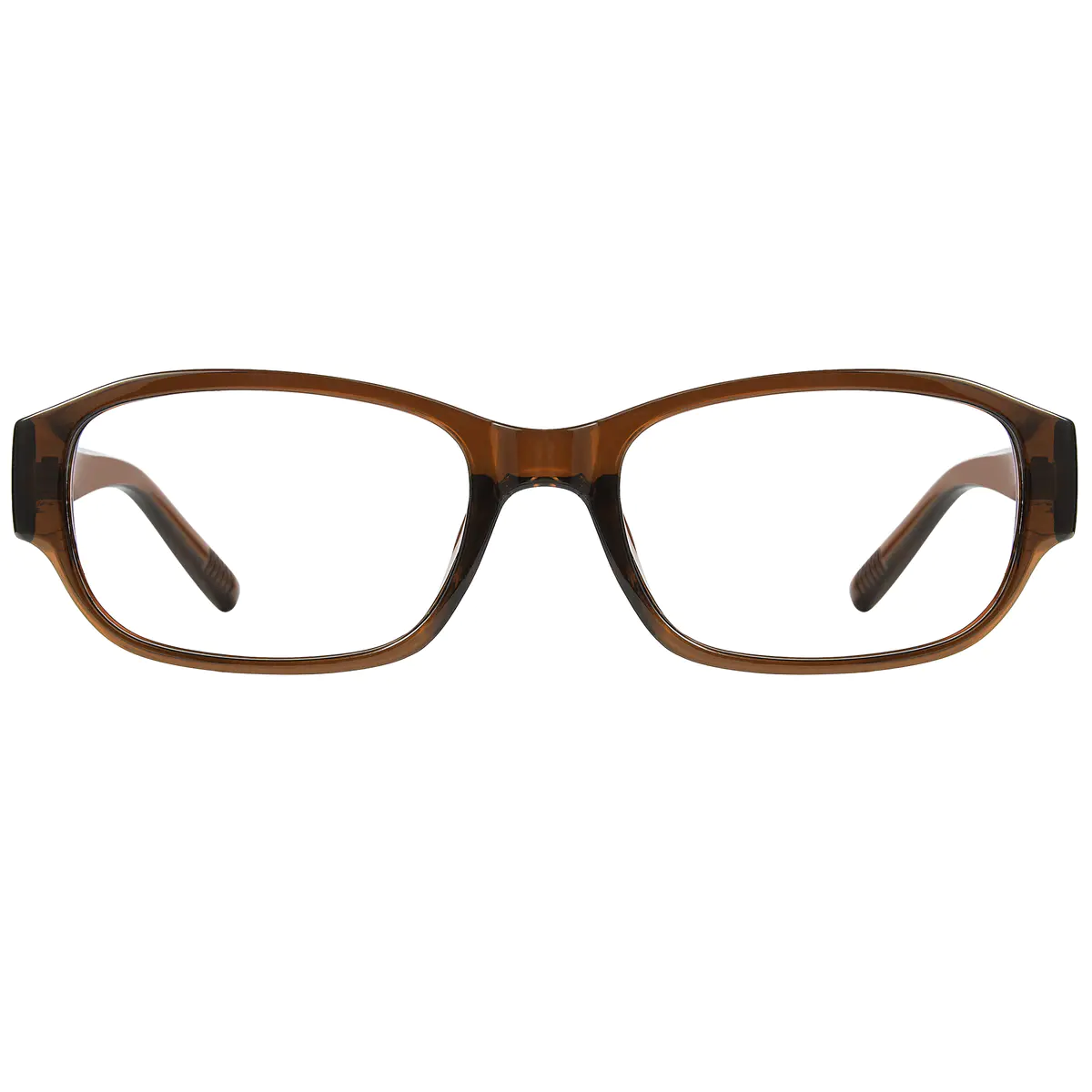 Rectangle Transparent Amber Eyeglasses
