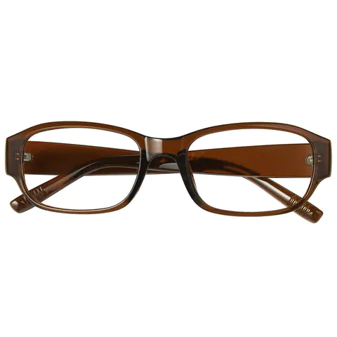 Rectangle Transparent Amber Eyeglasses
