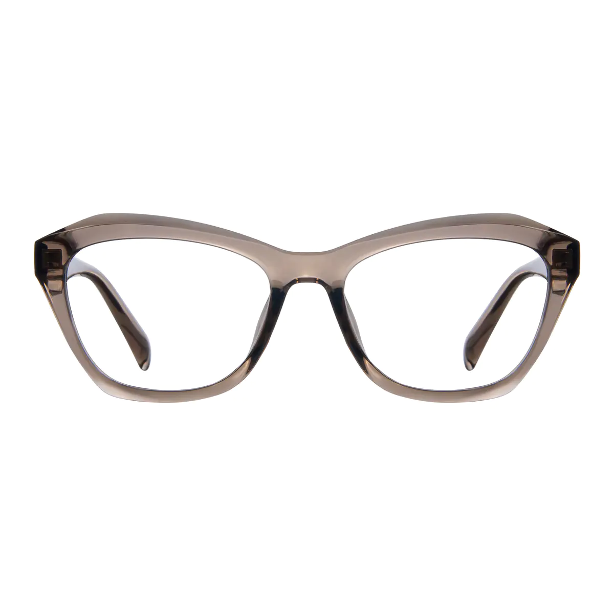 Cat-eye Transparent Gray Eyeglasses