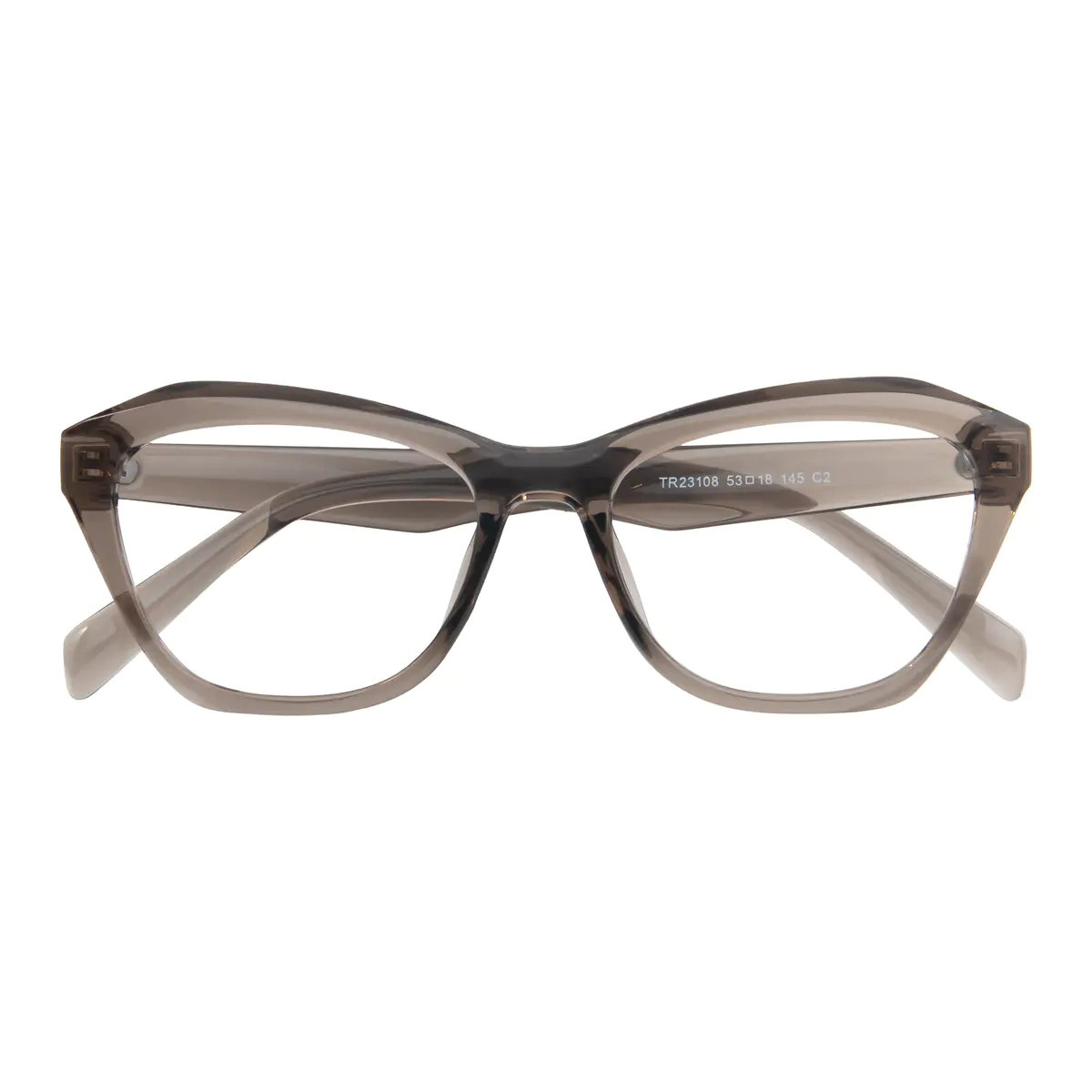 Cat-eye Transparent Gray Eyeglasses