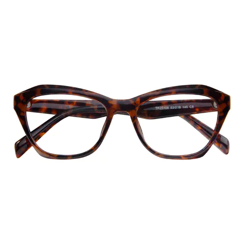 Cat-eye Transparent Amber Eyeglasses