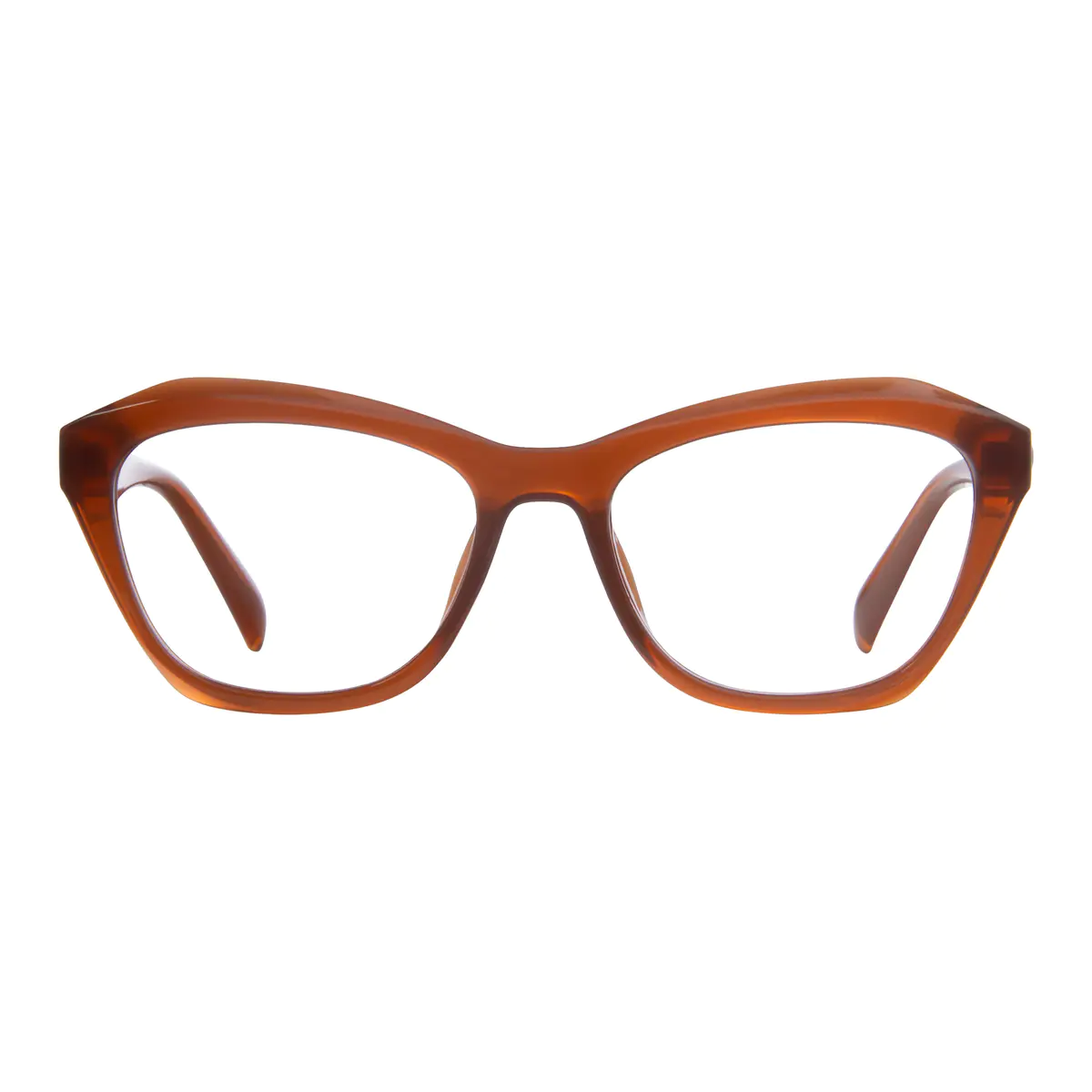 Cat-eye Transparent Orange Eyeglasses