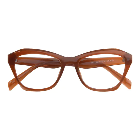 Cat-eye Transparent Orange Eyeglasses