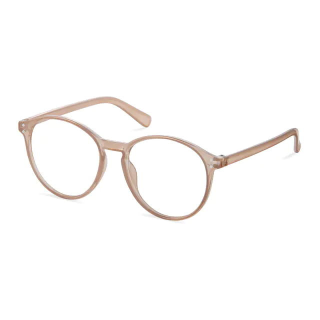 Round Light Brown Eyeglasses