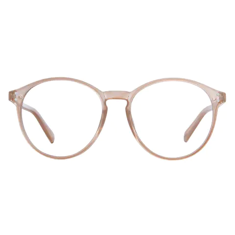 Round Light Brown Eyeglasses