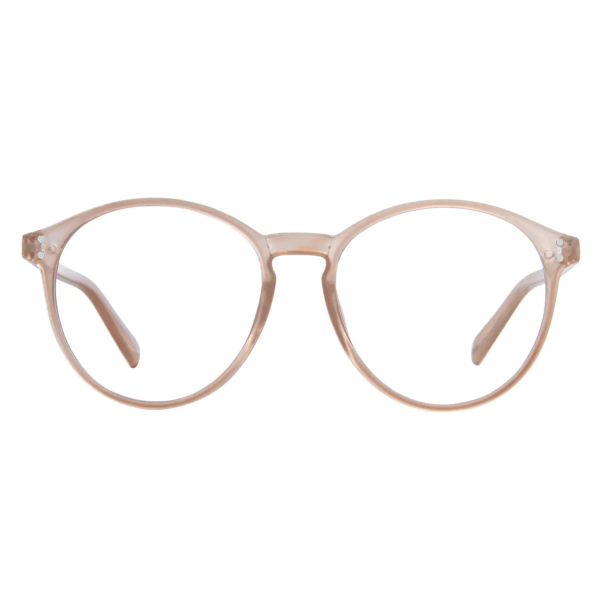 Round Light Brown Eyeglasses