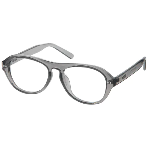 Aviator Transparent Gray Eyeglasses