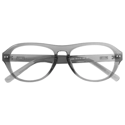 Aviator Transparent Gray Eyeglasses