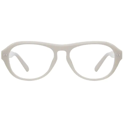 Aviator White Eyeglasses