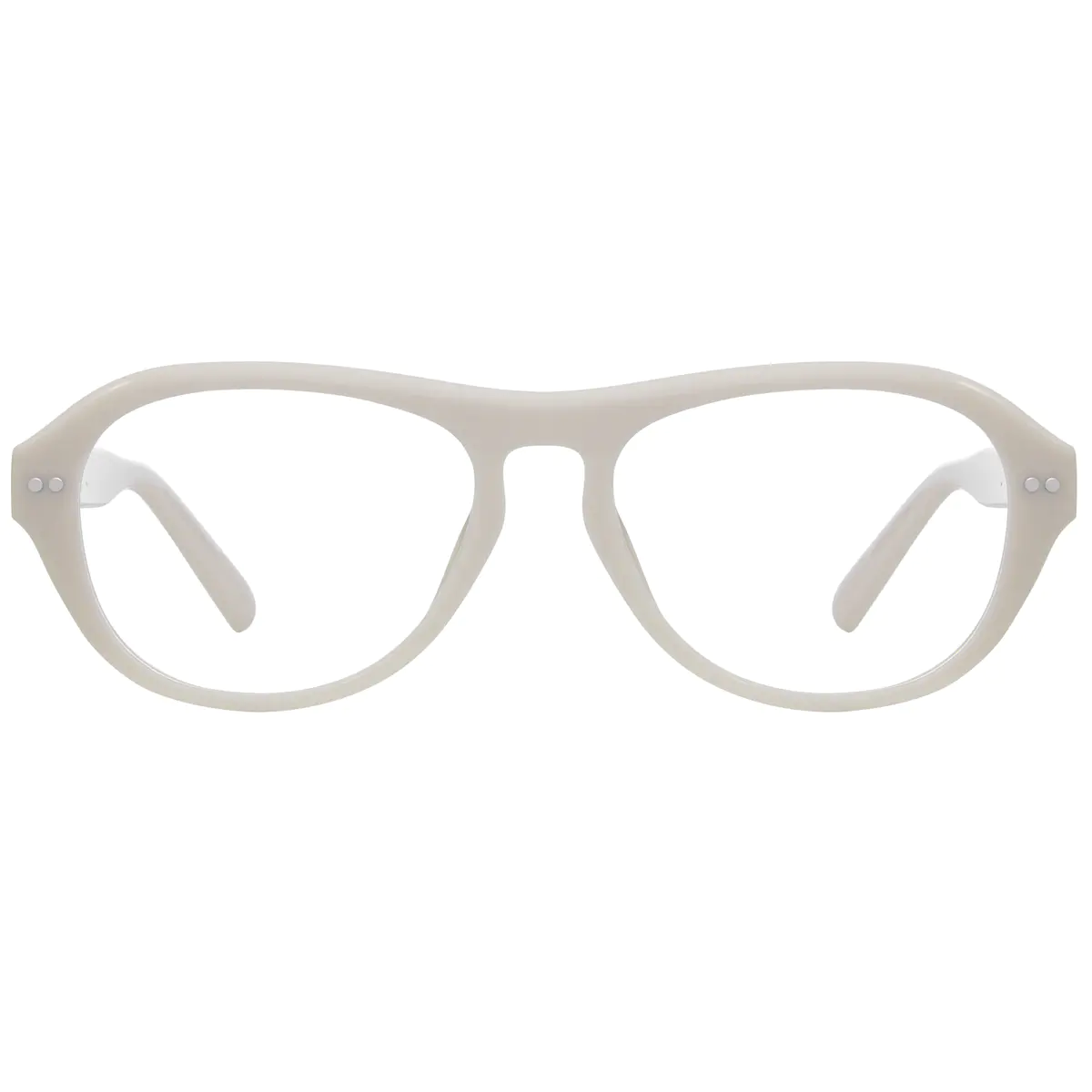 Aviator White Eyeglasses