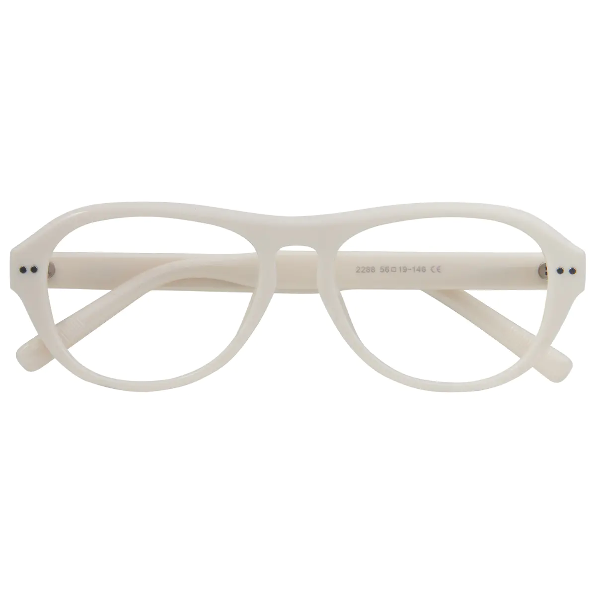 Aviator White Eyeglasses