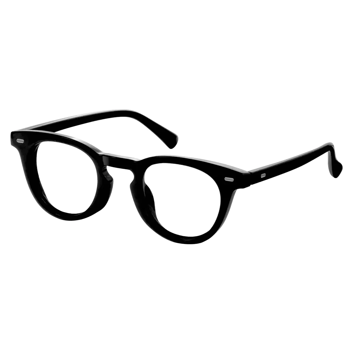 Round Black Eyeglasses