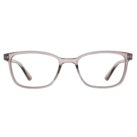 Rectangle Transparent Gray Eyeglasses