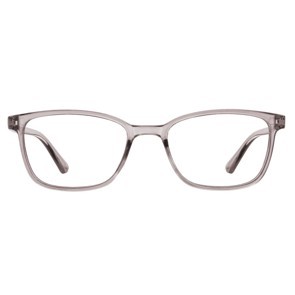 Rectangle Transparent Gray Eyeglasses