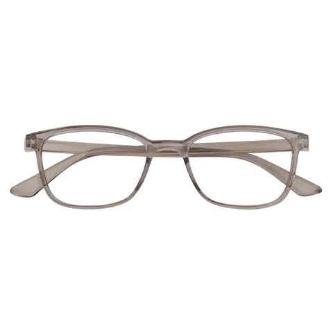 Rectangle Transparent Gray Eyeglasses