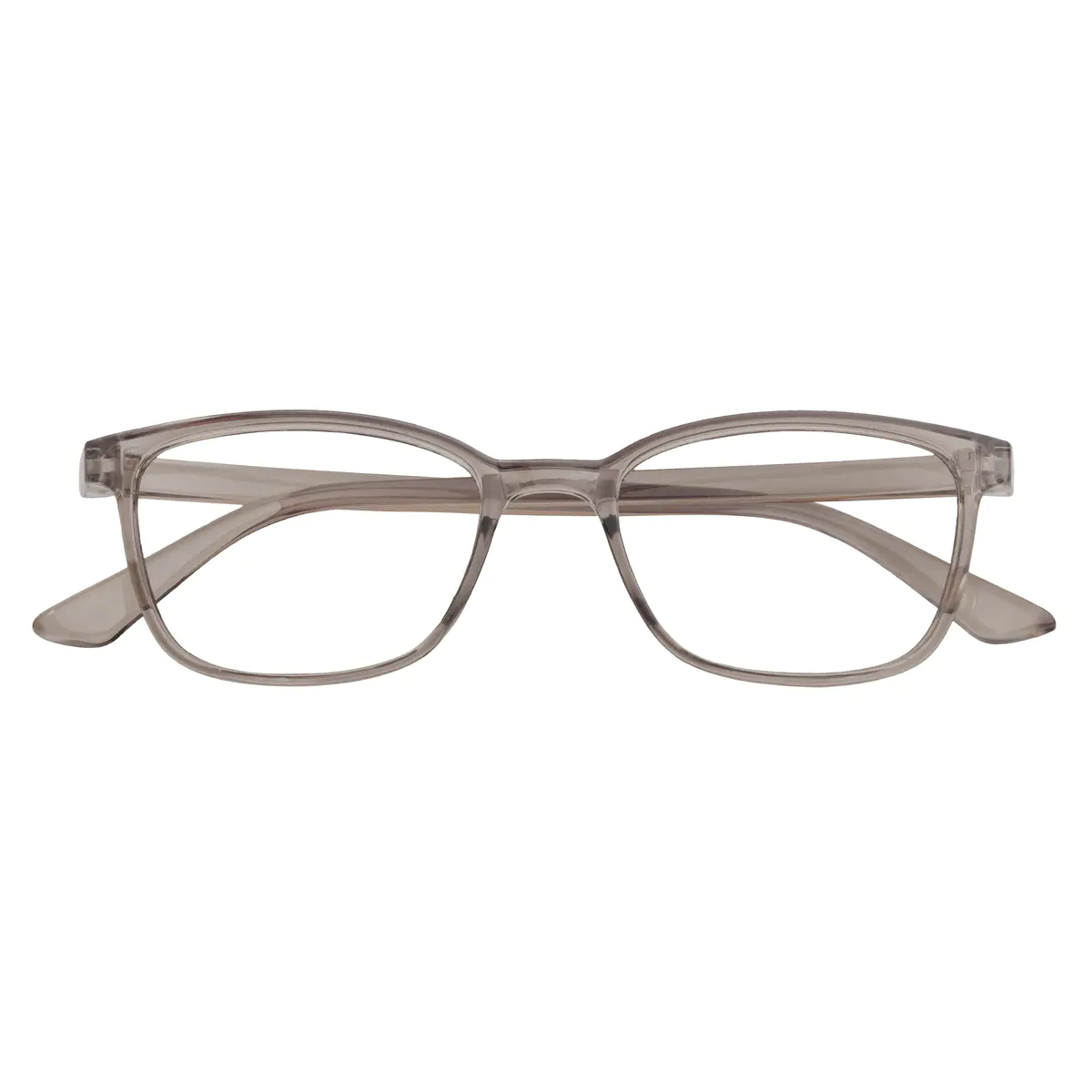 Rectangle Transparent Gray Eyeglasses