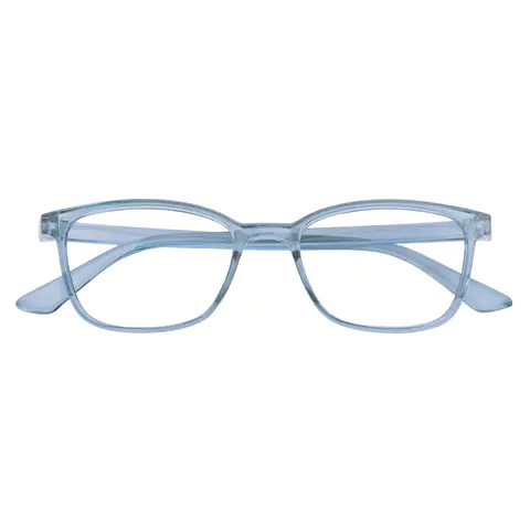 Rectangle Transparent Blue Eyeglasses