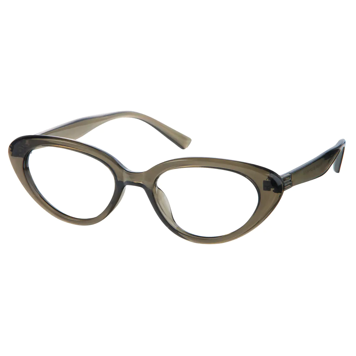 Cat-eye Transparent Green Eyeglasses