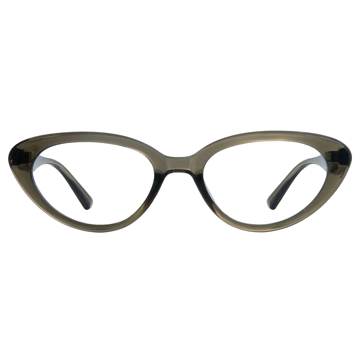 Cat-eye Transparent Green Eyeglasses