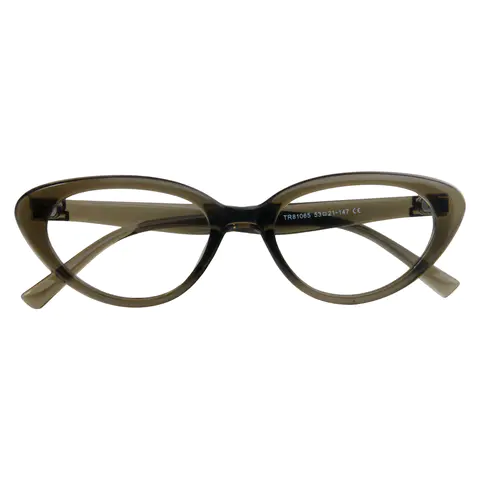 Cat-eye Transparent Green Eyeglasses