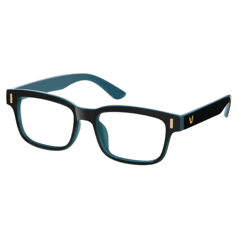 Rectangle Blue Eyeglasses