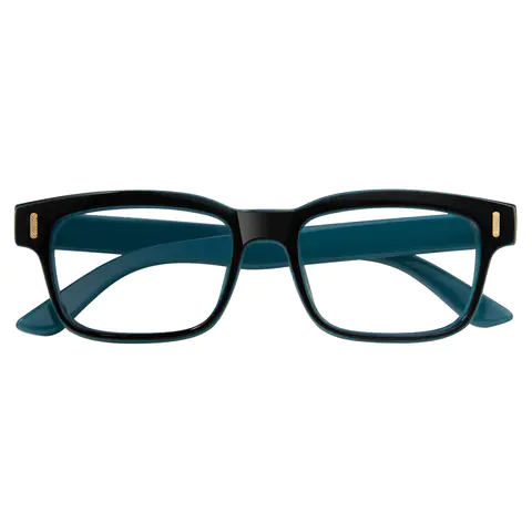 Rectangle Blue Eyeglasses