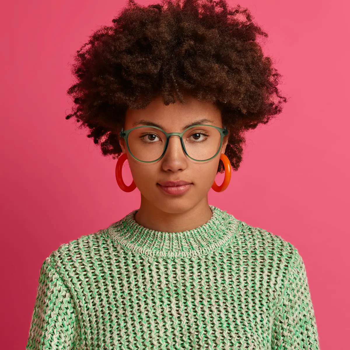 Round Light green Eyeglasses