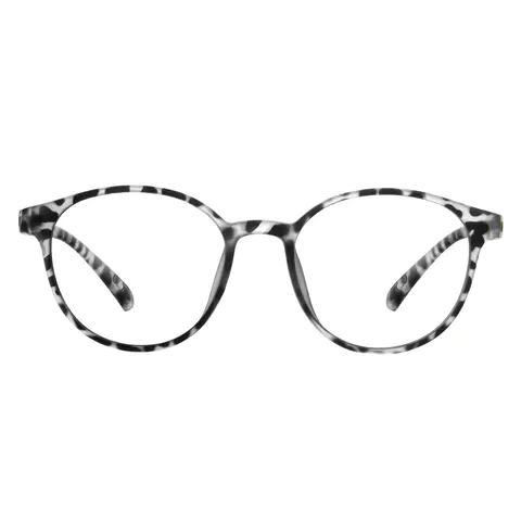 Round Ivory Tortoiseshell Eyeglasses