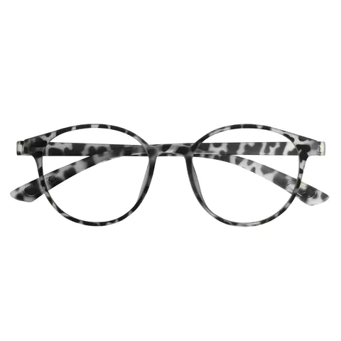 Round Ivory Tortoiseshell Eyeglasses