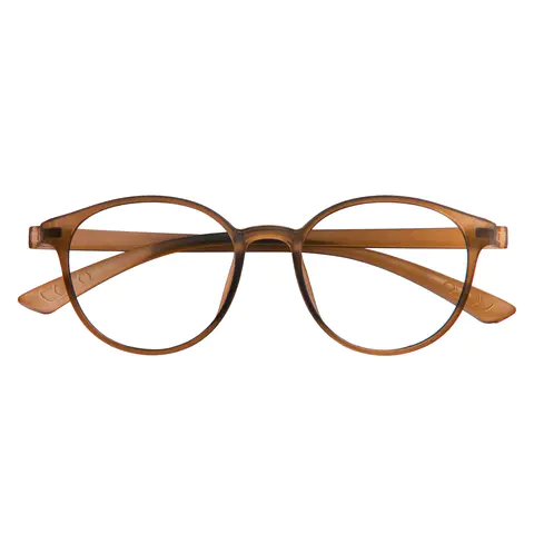 Round Light Brown Eyeglasses