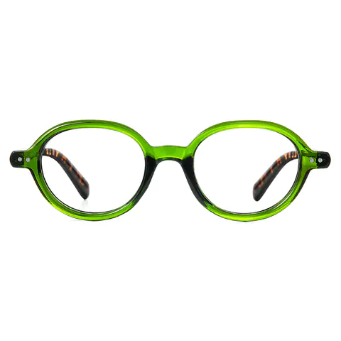 Round Green Eyeglasses