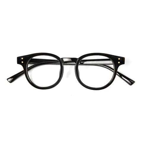 Round Black Eyeglasses