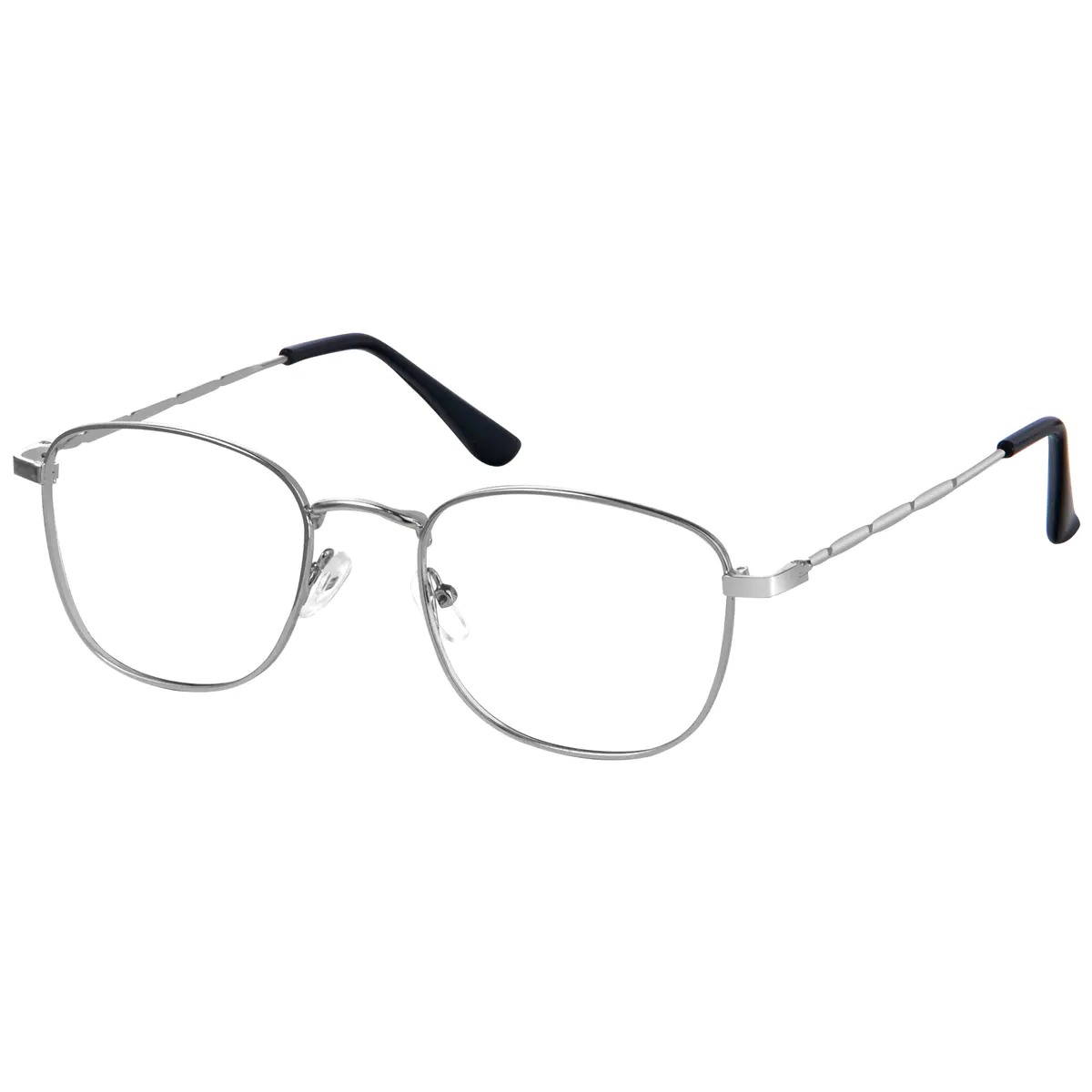 Square Silver Eyeglasses