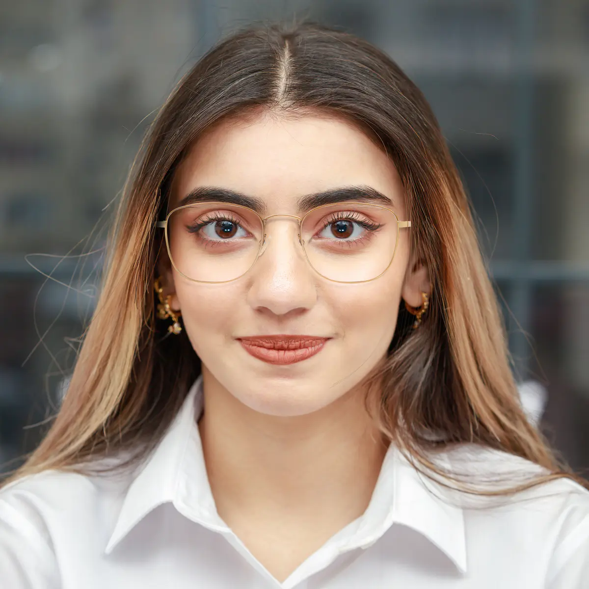 Square Silver Eyeglasses